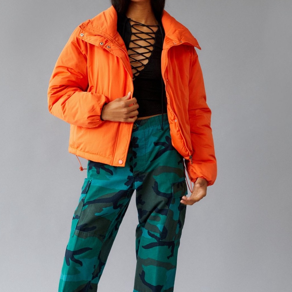 BDG Orange Puffer Jacket